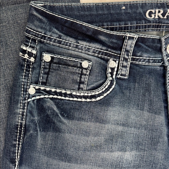 Grace in LA Embellished Boot Cut Jeans size 29 - Picture 4 of 16